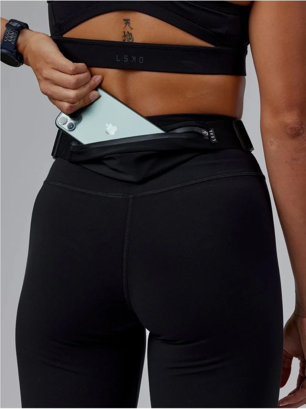 LSKD Rep Run Belt Black NWT running activewear pouch bag fanny pack